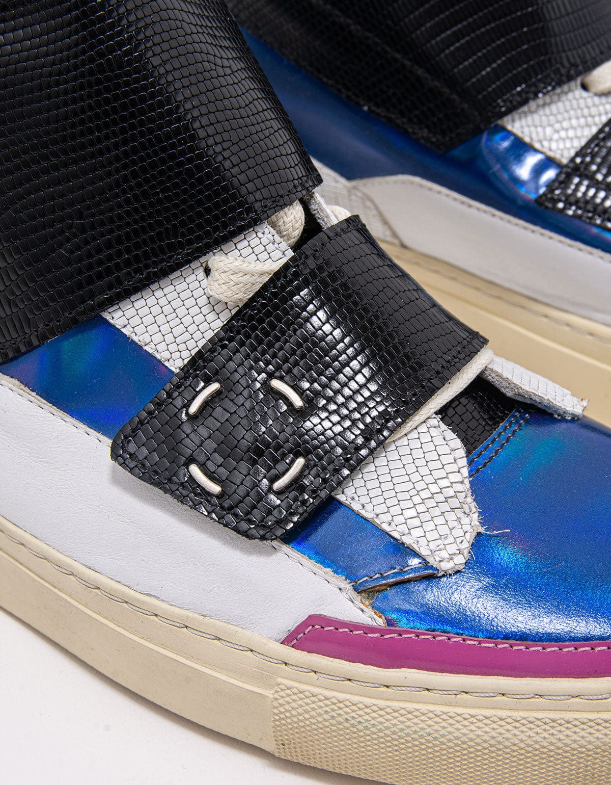 Raf Simons White Metallic High Top Trainers - SS14 - 10