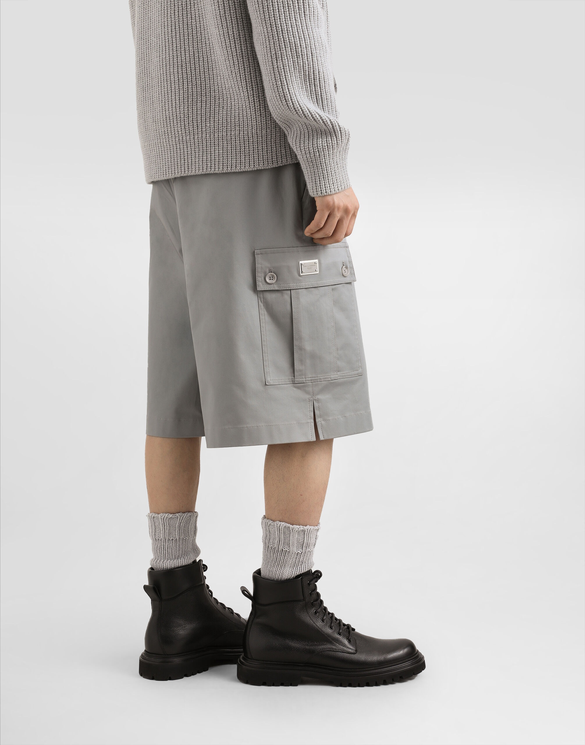 Cotton cargo shorts - 5