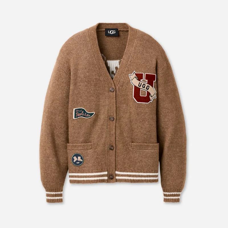 ® Women's ® Retro Cardigan in Coffee Grounds Heather - 1