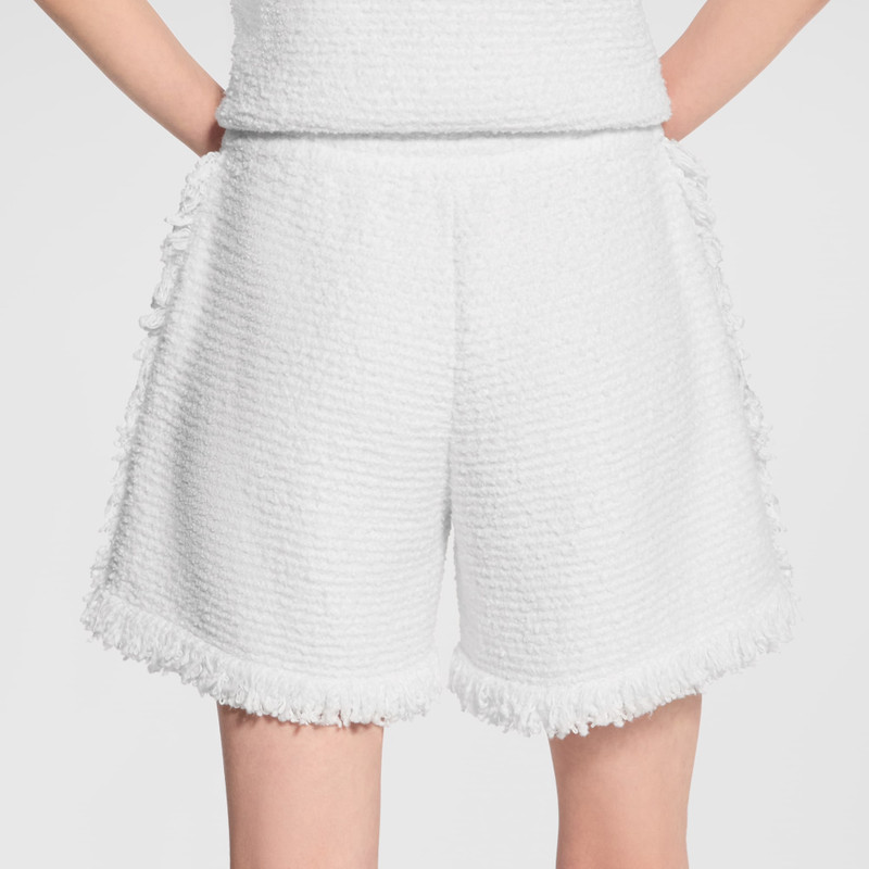 Fringe Hem Toweling Shorts 7