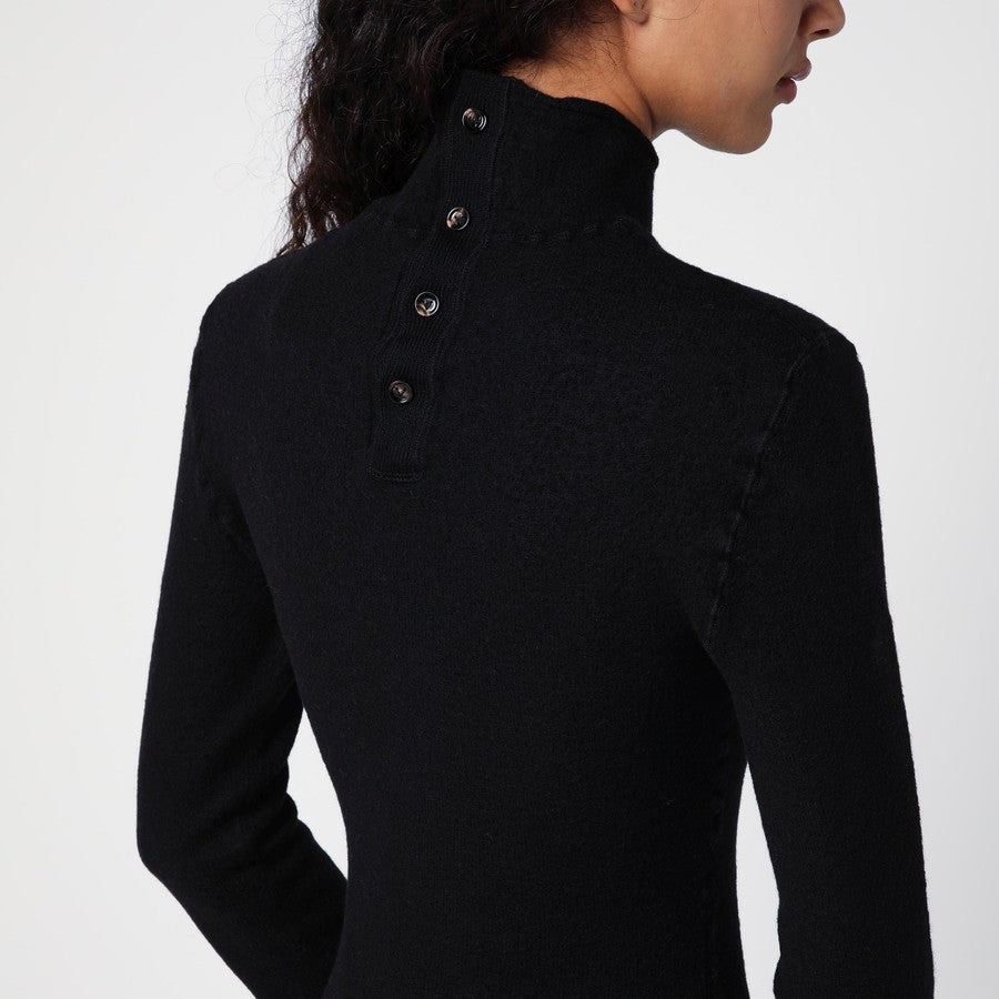Bottega Veneta Women Black Wool Turtleneck Dress - 2