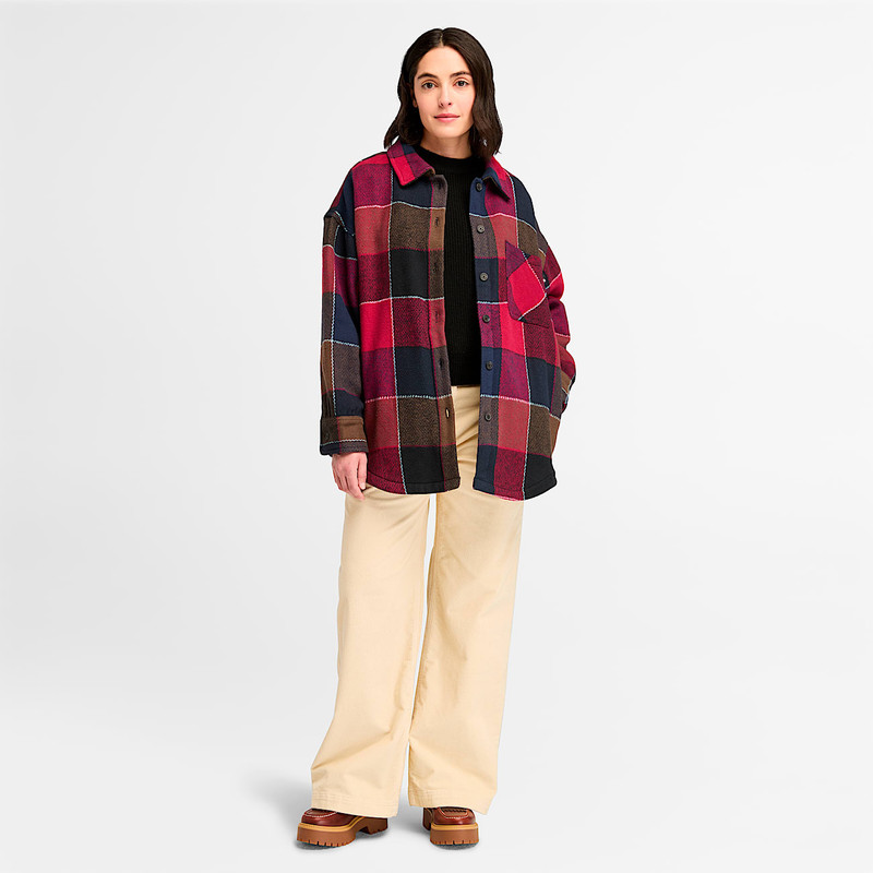 Women's Heavy Flannel Long Overshirt 4