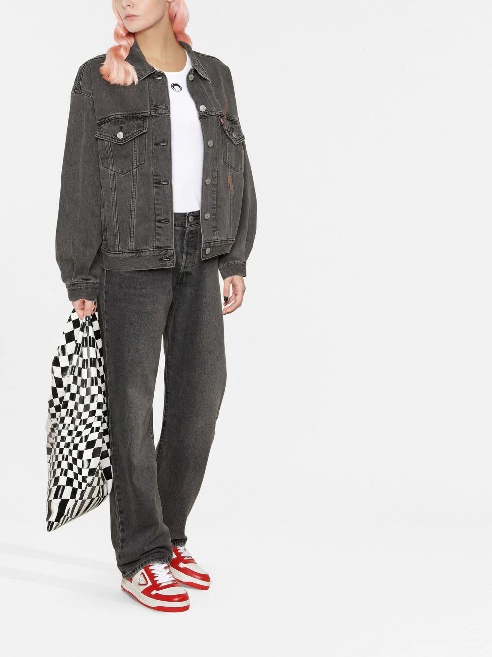 buttoned-up denim jacket - 2