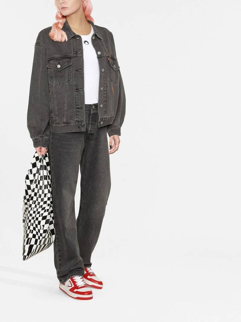 Levi's buttoned-up denim jacket outlook