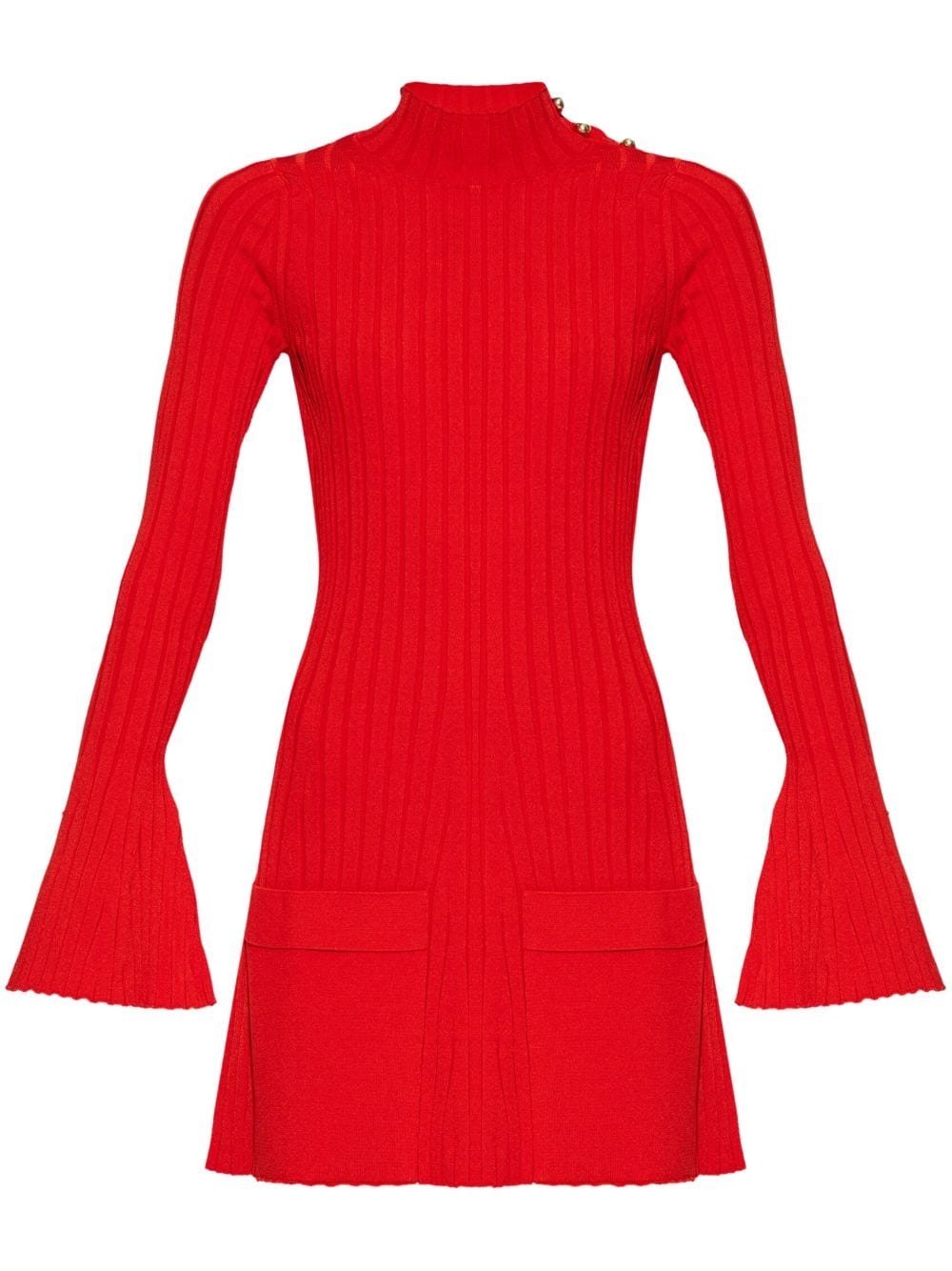 ribbed-knit mini dress - 1