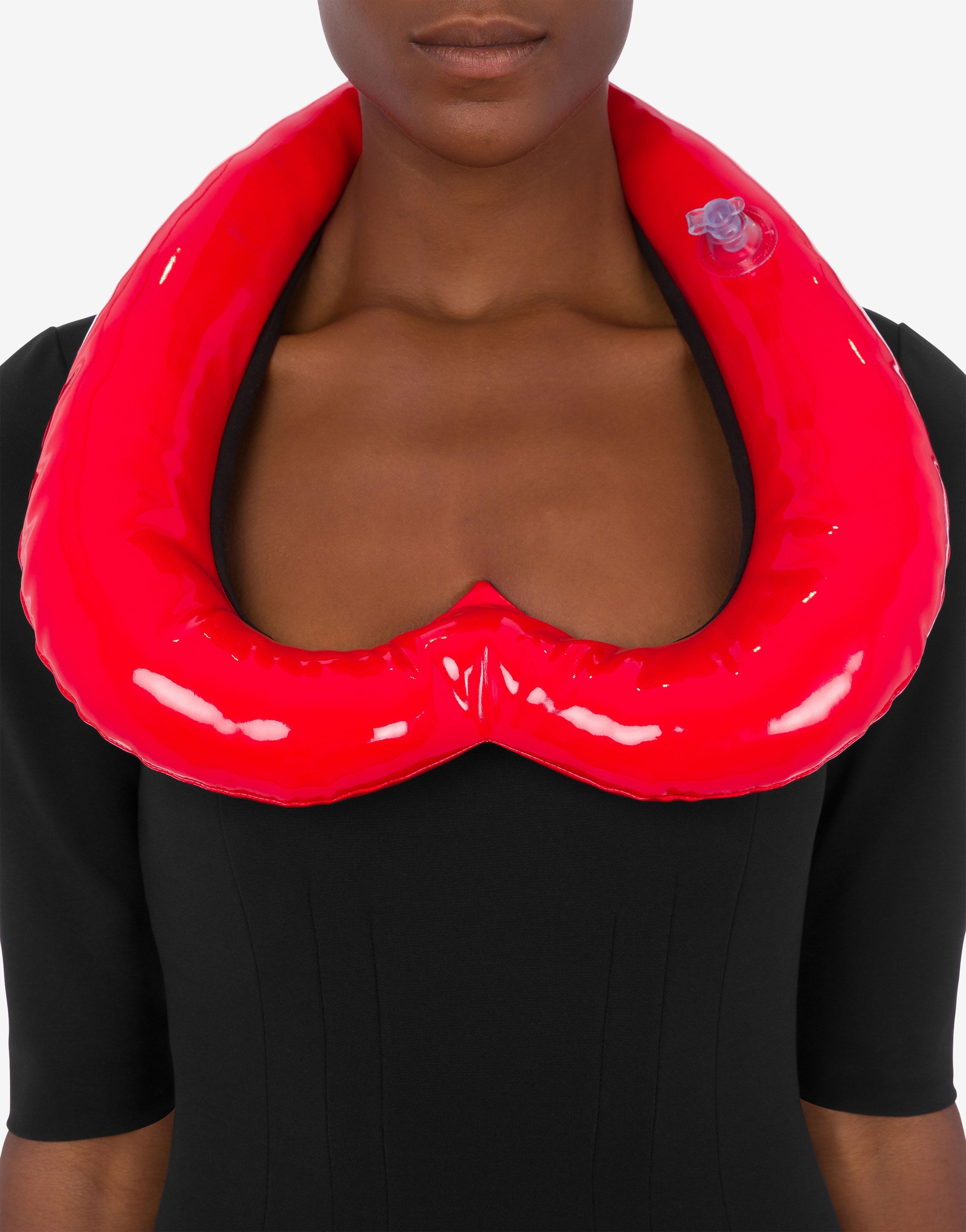 INFLATABLE HEART DOUBLE JERSEY DRESS - 4