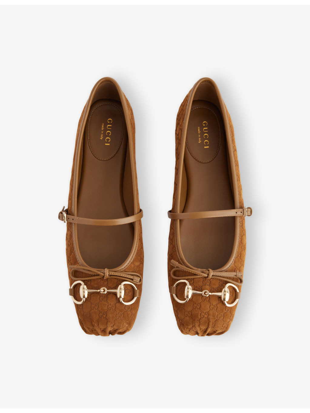 GG-Monogram Horsebit Canvas Ballerina Pumps - 2