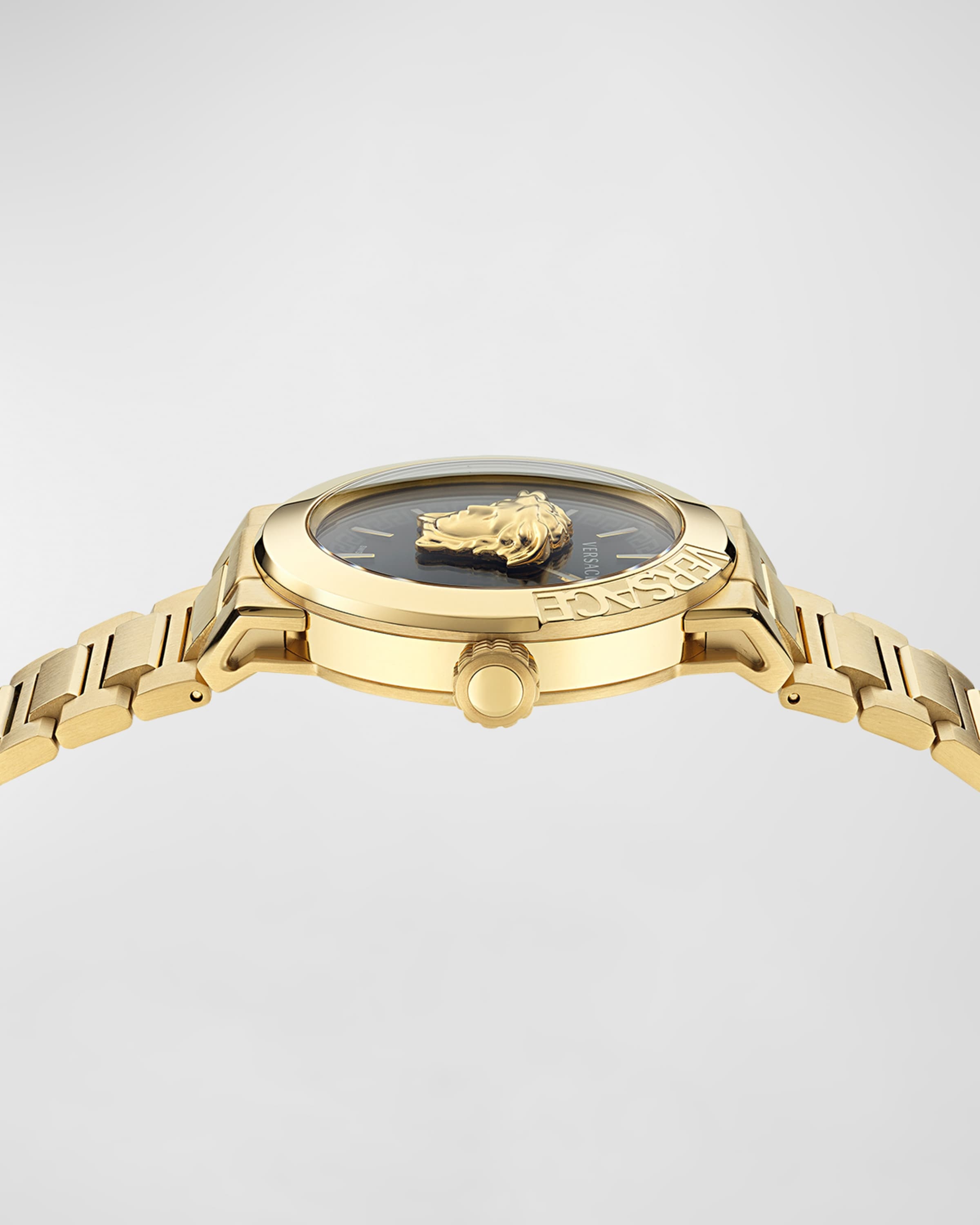 Men's Medusa Infinite IP Yellow Gold Bracelet Watch, 47mm - 3