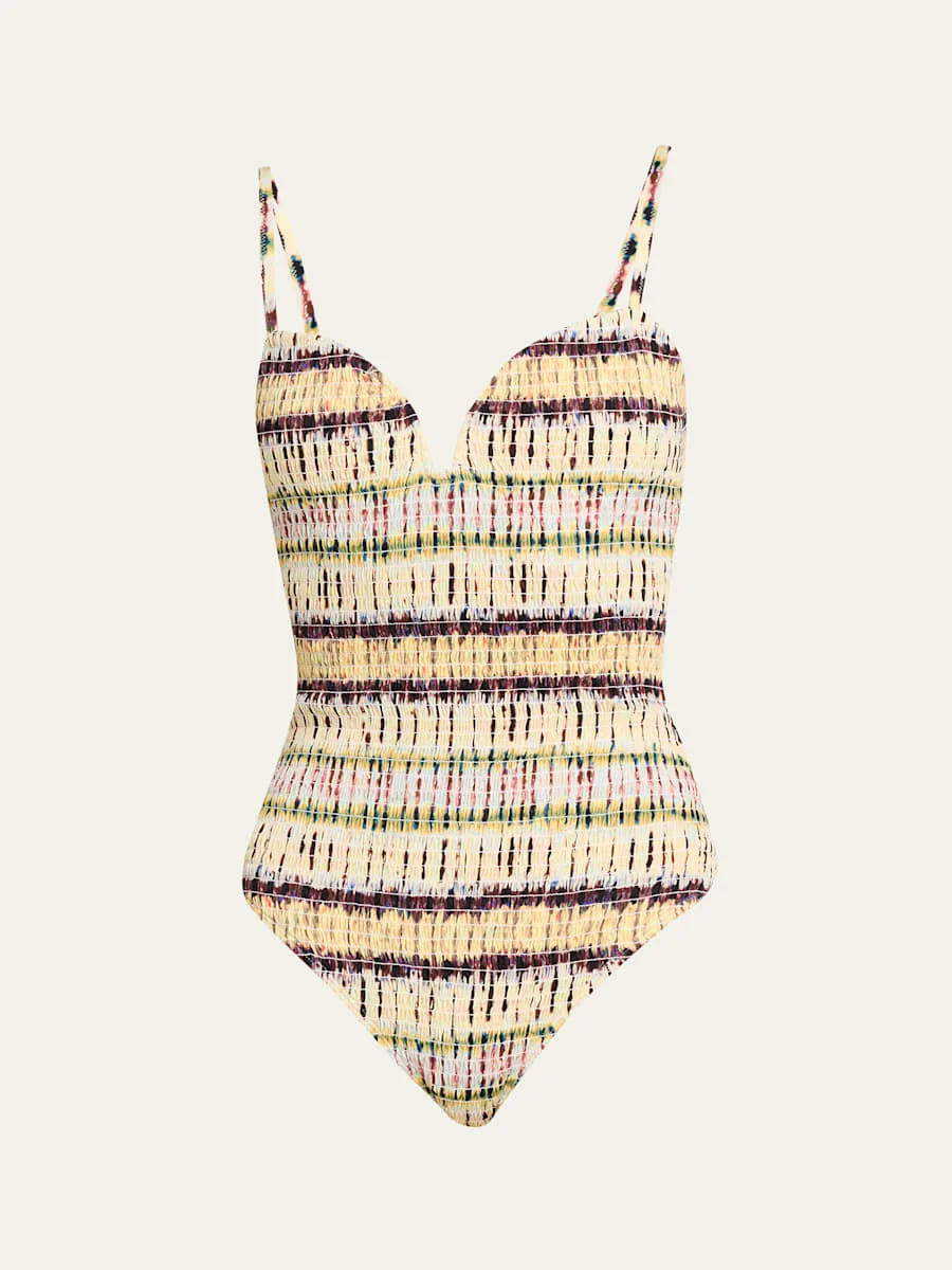 Biarritz Smocked One-Piece Swimsuit - 1