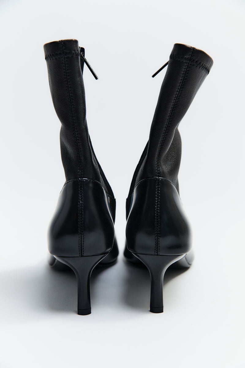 Sock Ankle Boot - Black - 8