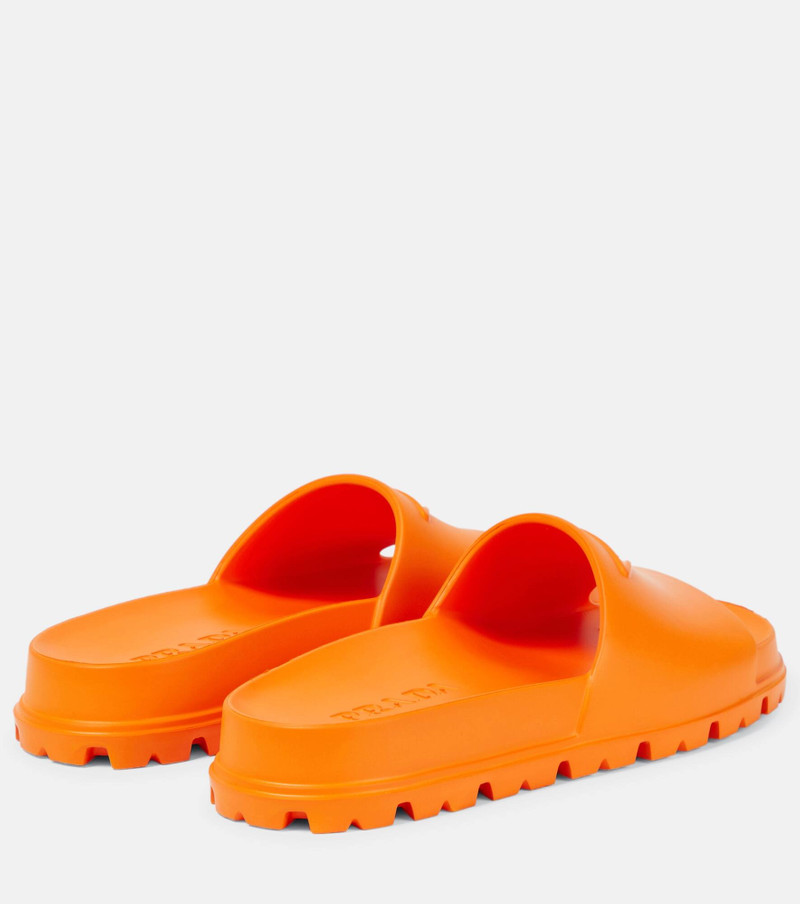 Prada Logo rubber slides outlook