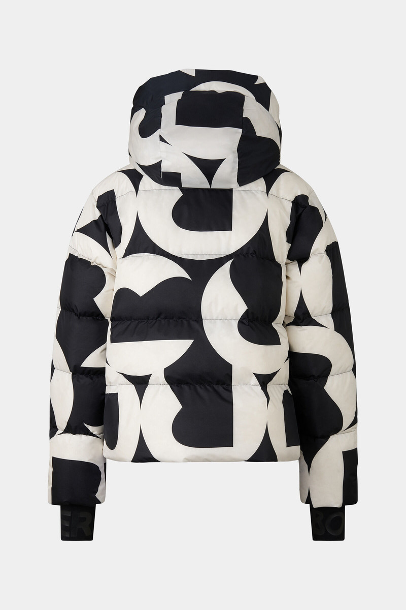Maja down ski jacket in Black/Off-White 12