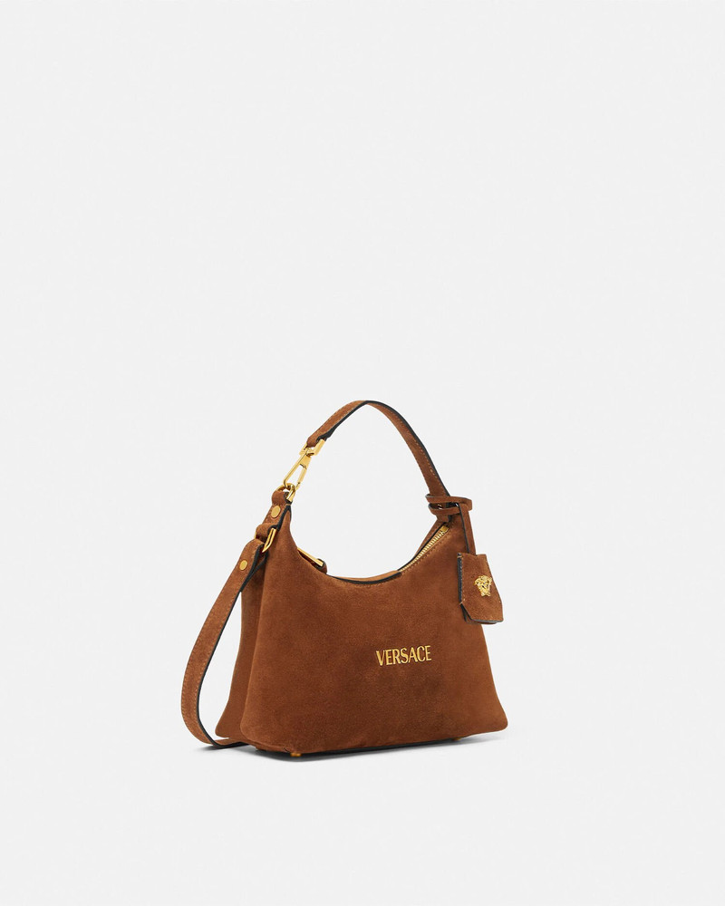VERSACE Versace Tag Suede Hobo Bag outlook