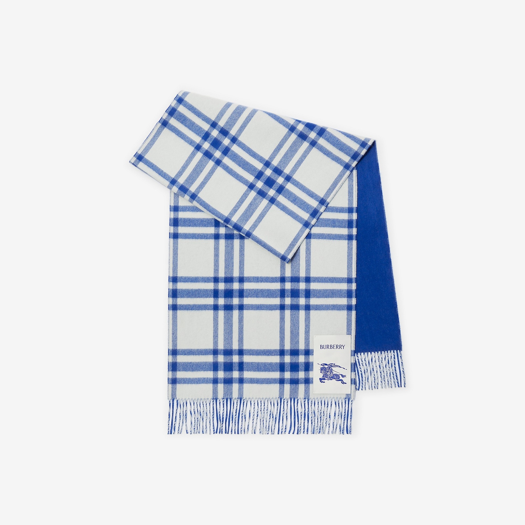 Check Cashmere Reversible Scarf - 1