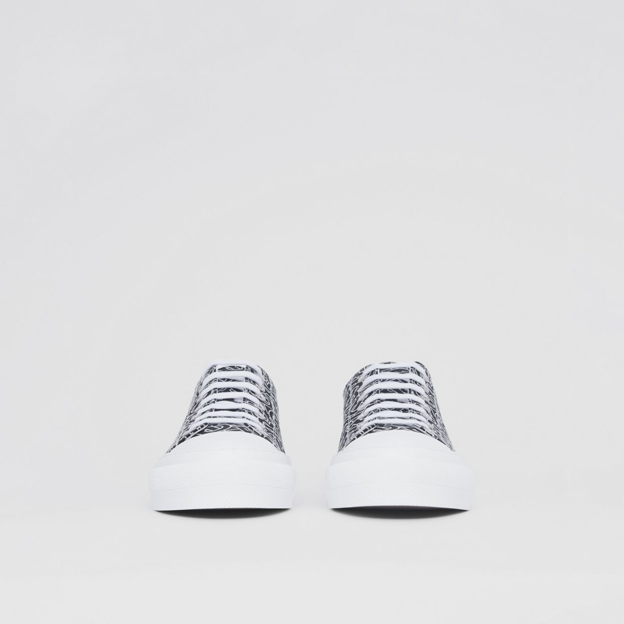 Monogram Print Cotton Sneakers - 3
