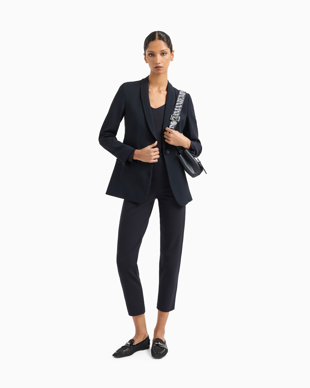 Envers-satin, shawl-collar jacket - 2