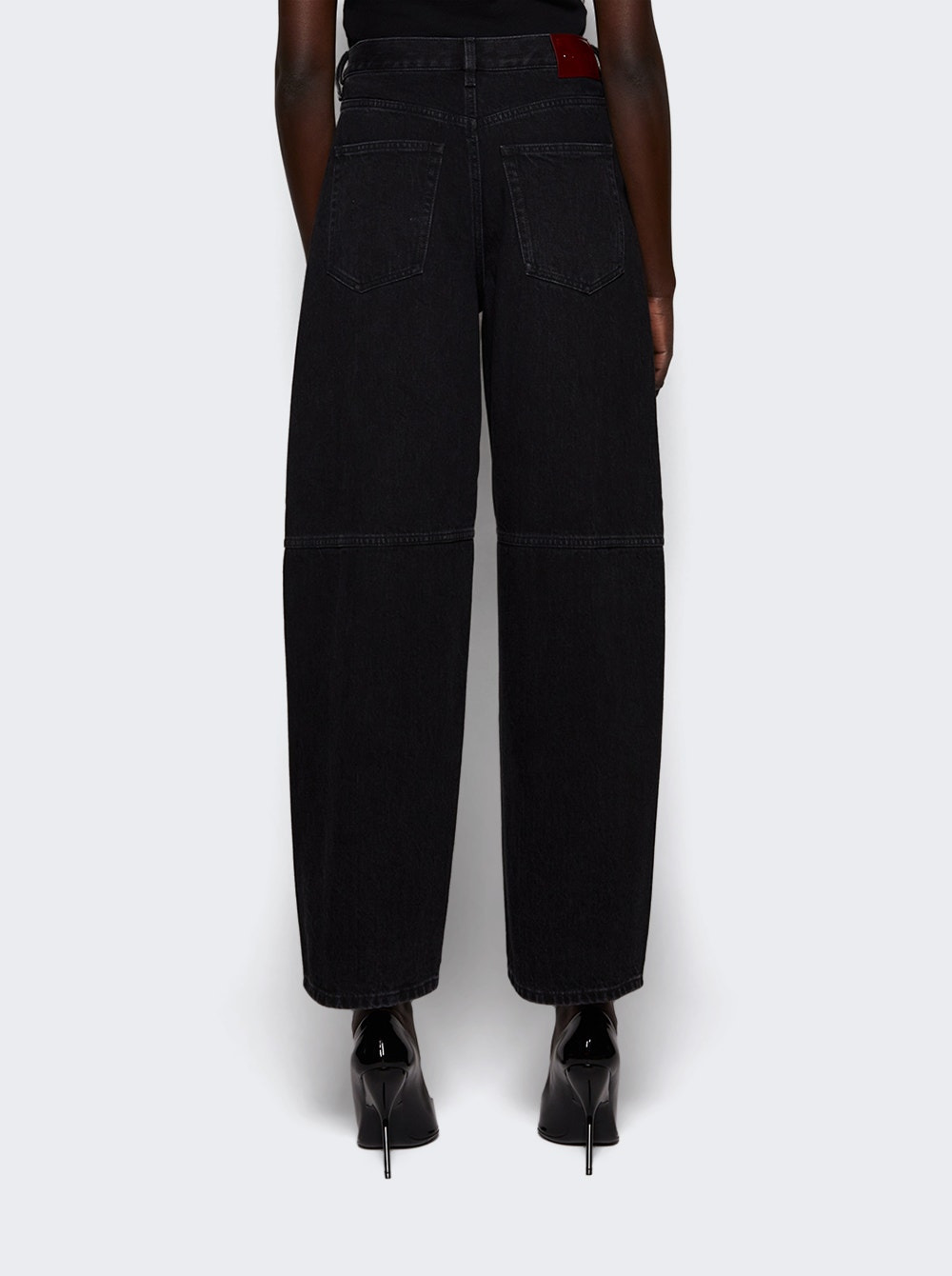 Balloon Denim Pants Black - 4