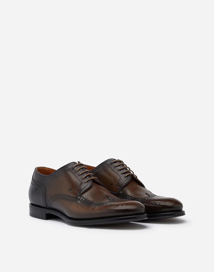 Brogue derby in giotto paint calfskin - 2