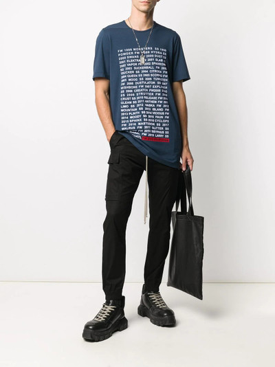 Rick Owens DRKSHDW Runway-print oversized T-shirt  outlook