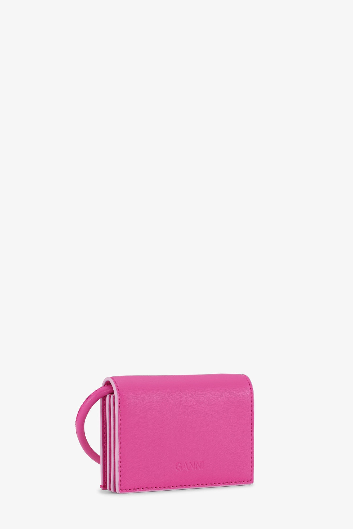 PINK GANNI BOU WALLET ON STRAP - 2