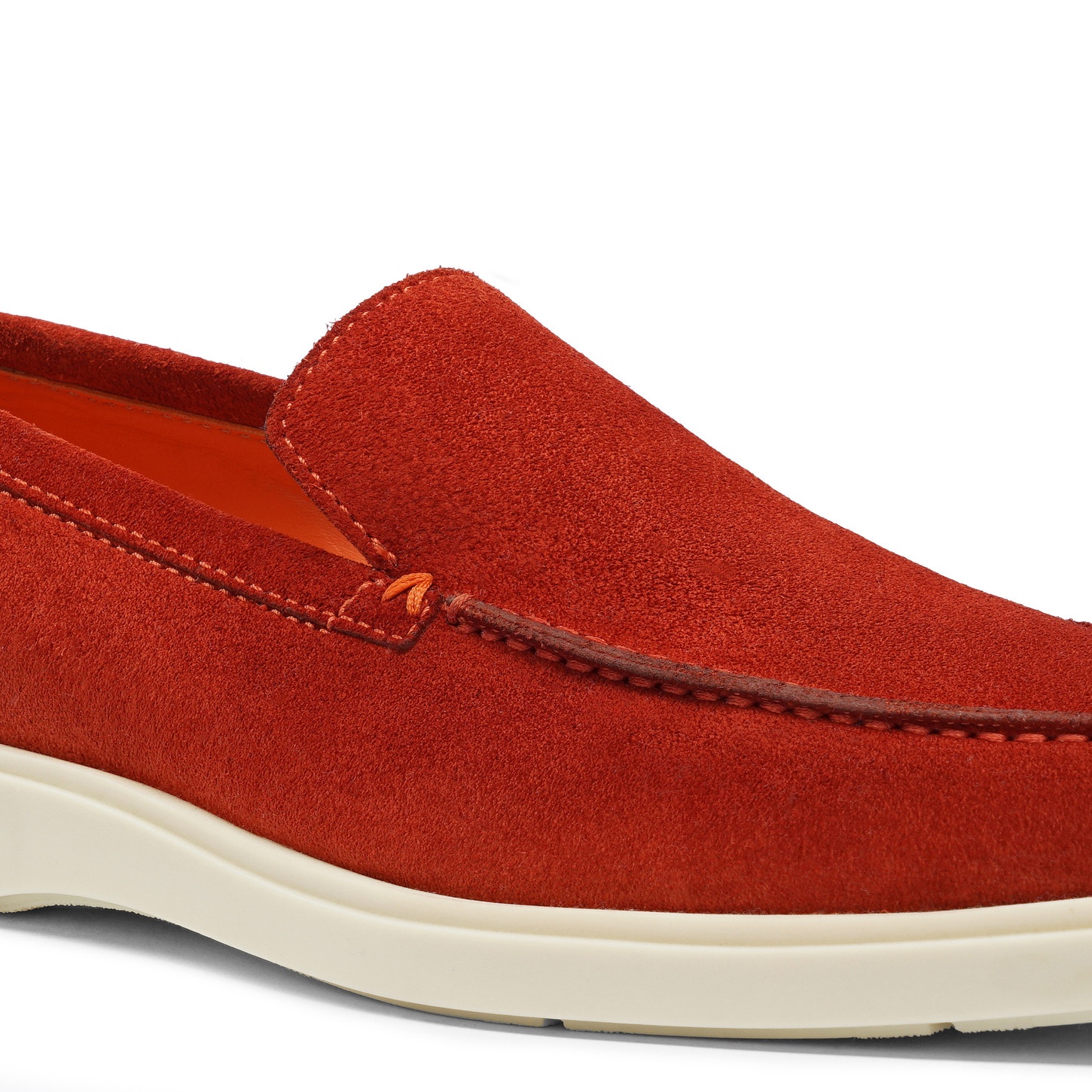 Men's orange suede loafer - 5