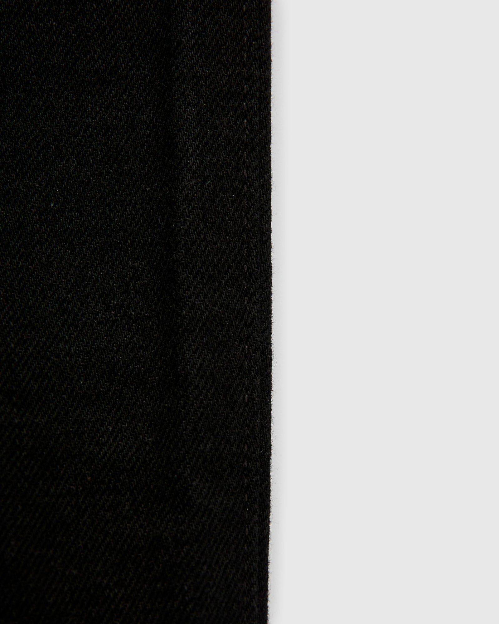 14oz Rinsed Black Selvedge Denim - Full Straight Fit - 11