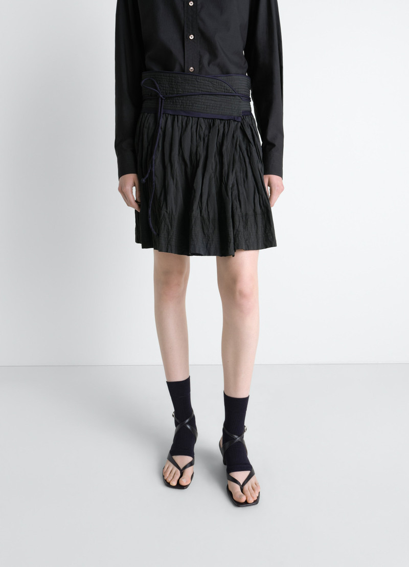 CRINKLED WRAP SKIRT IN CRINKLED COTTON METAL 3