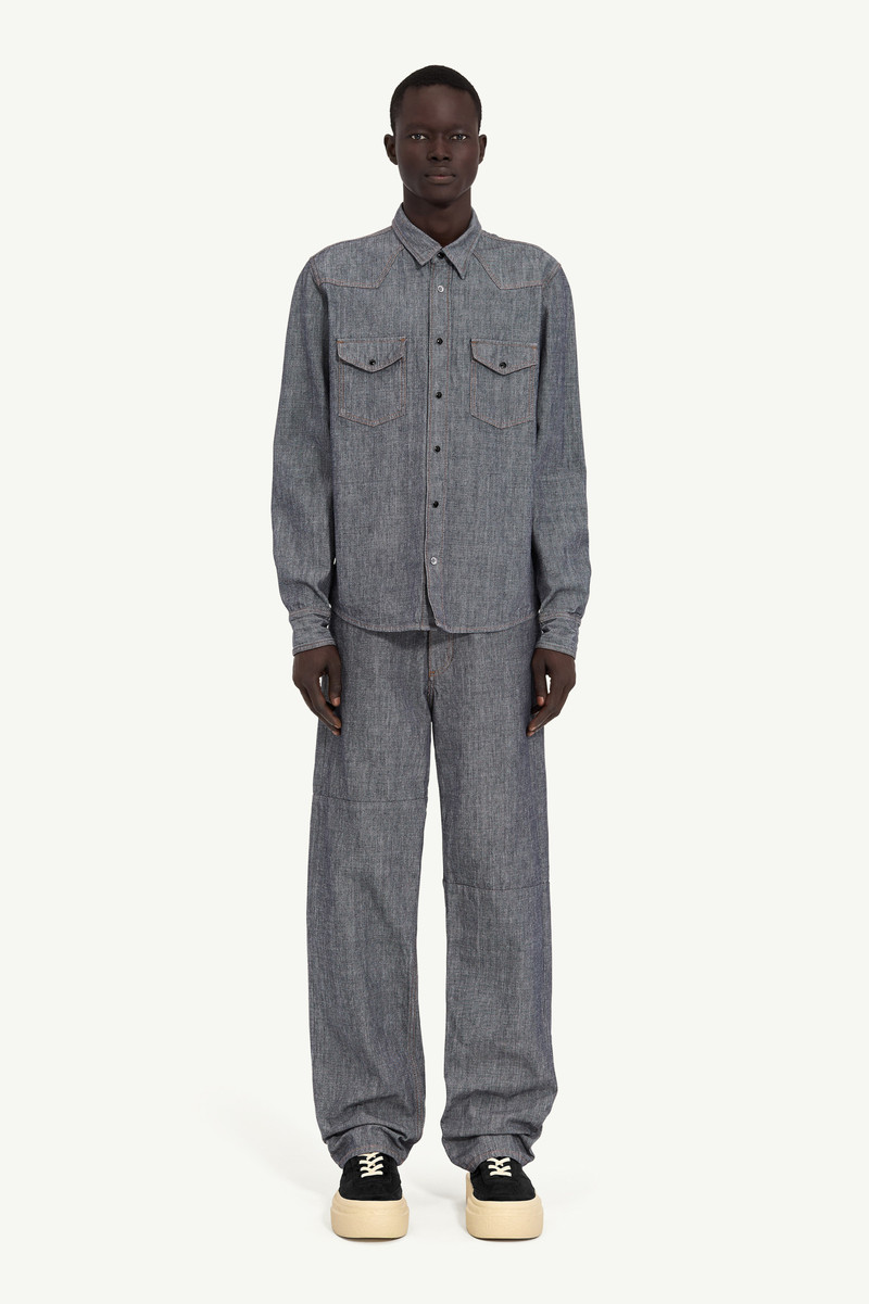 MM6 Maison Margiela Rinsed denim shirt outlook