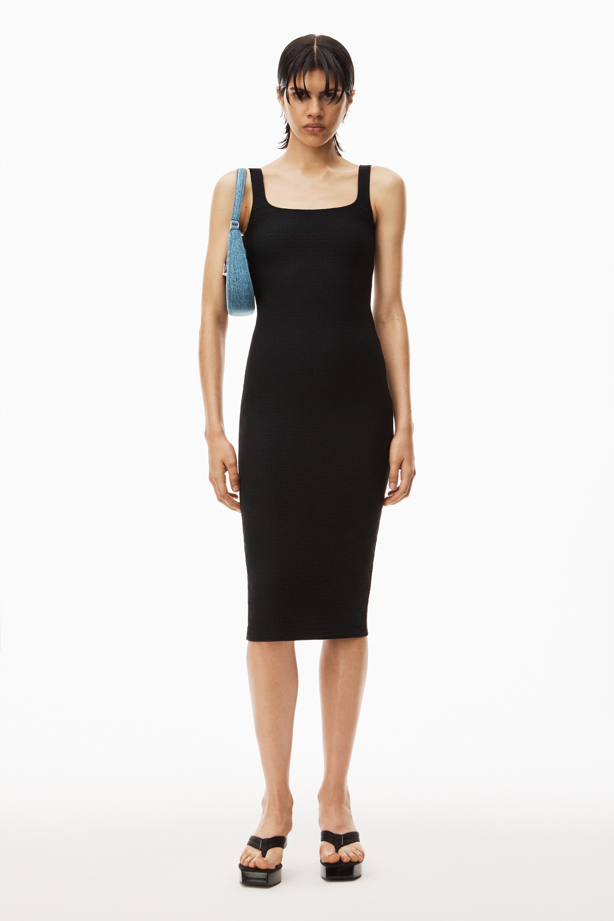 CAMI DRESS IN TEXTURED JACQUARD JERSEY - 2