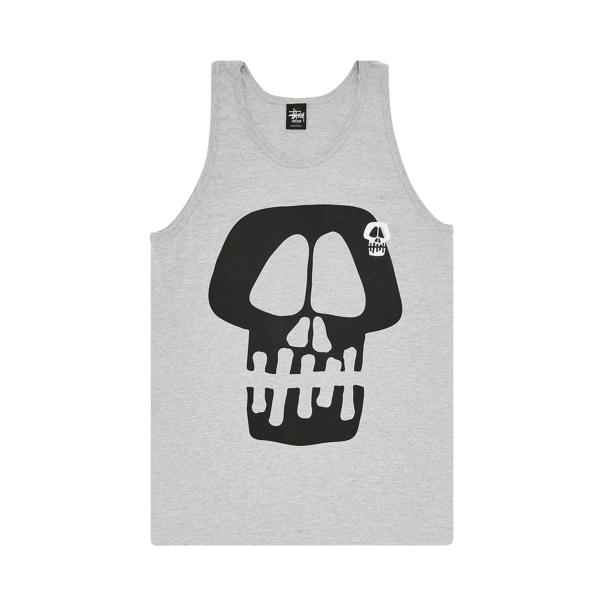 Stussy Jumbo Skull Tank 'Grey Heather' - 1