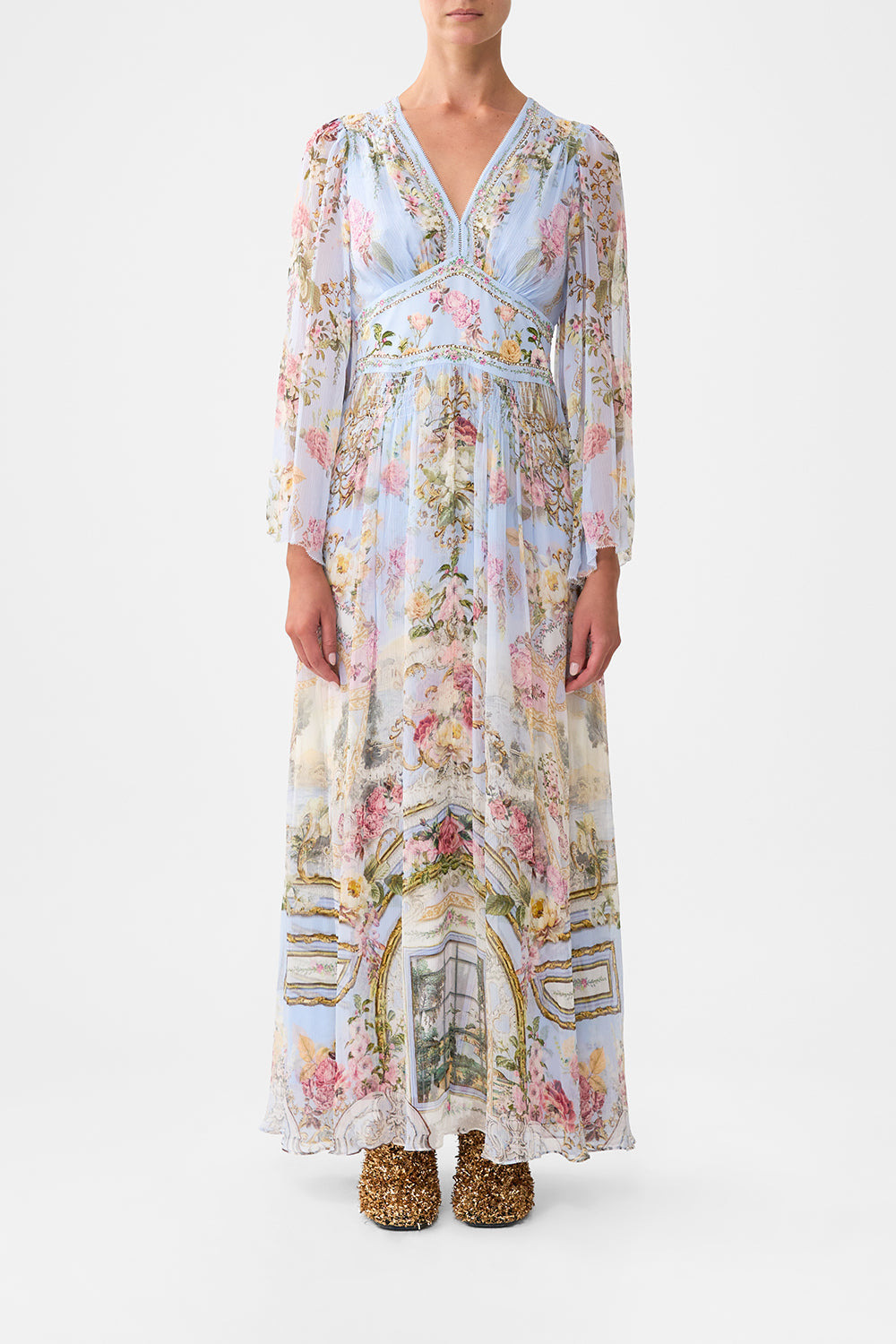 FLARED SLEEVE DRESS - 2