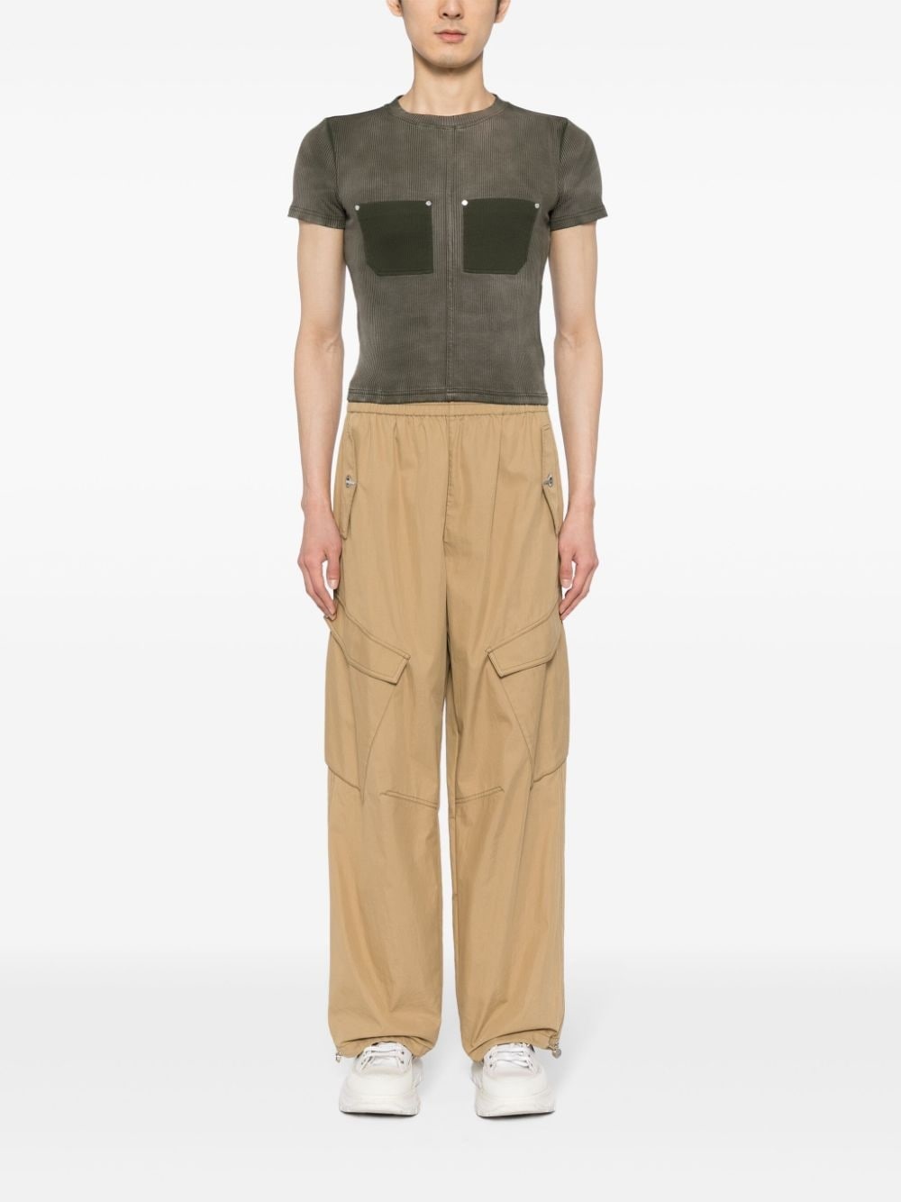 ribbed-knit T-shirt - 3