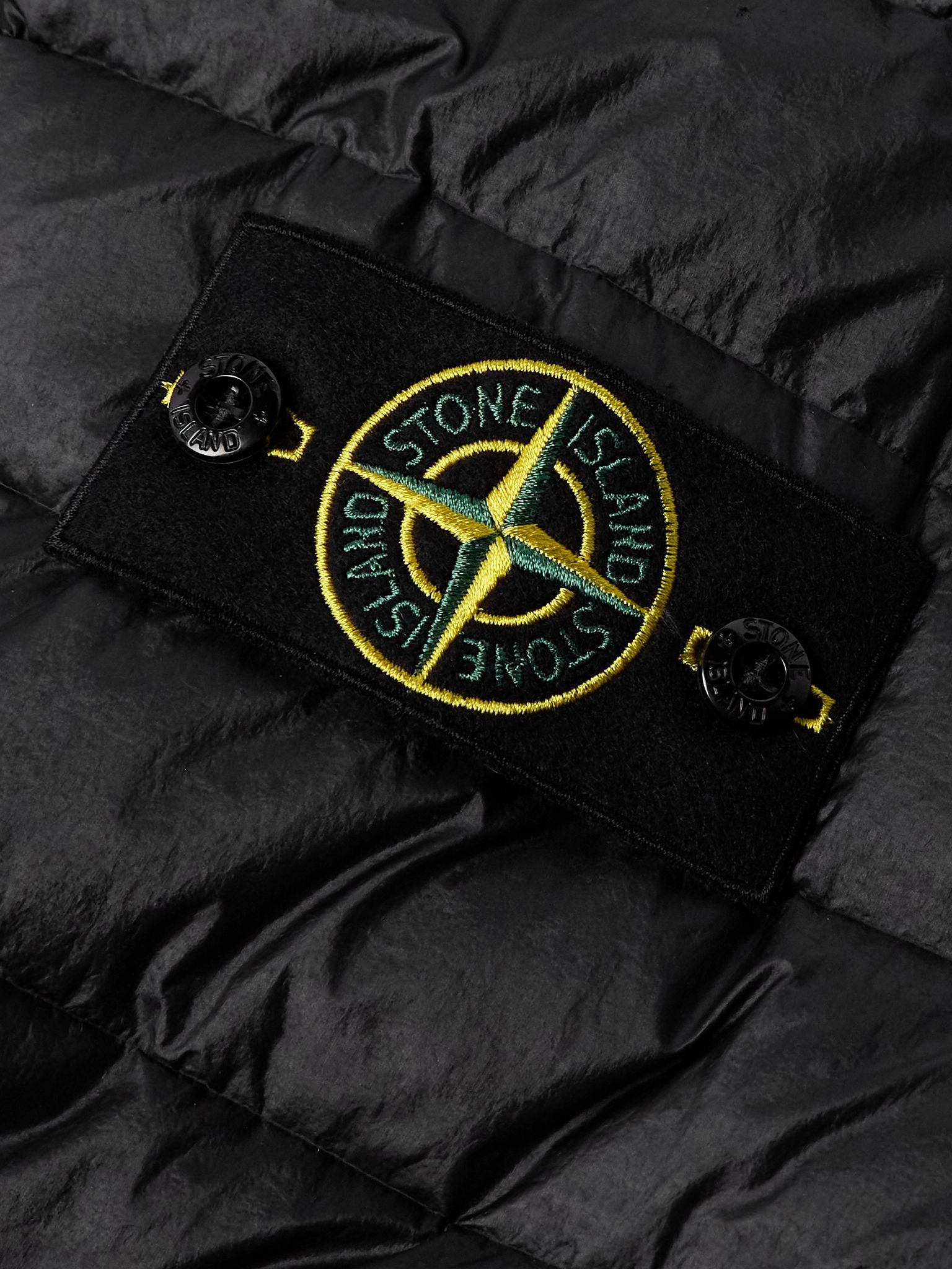 Logo-Appliquéd Quilted Shell Hooded Down Jacket Black - 5