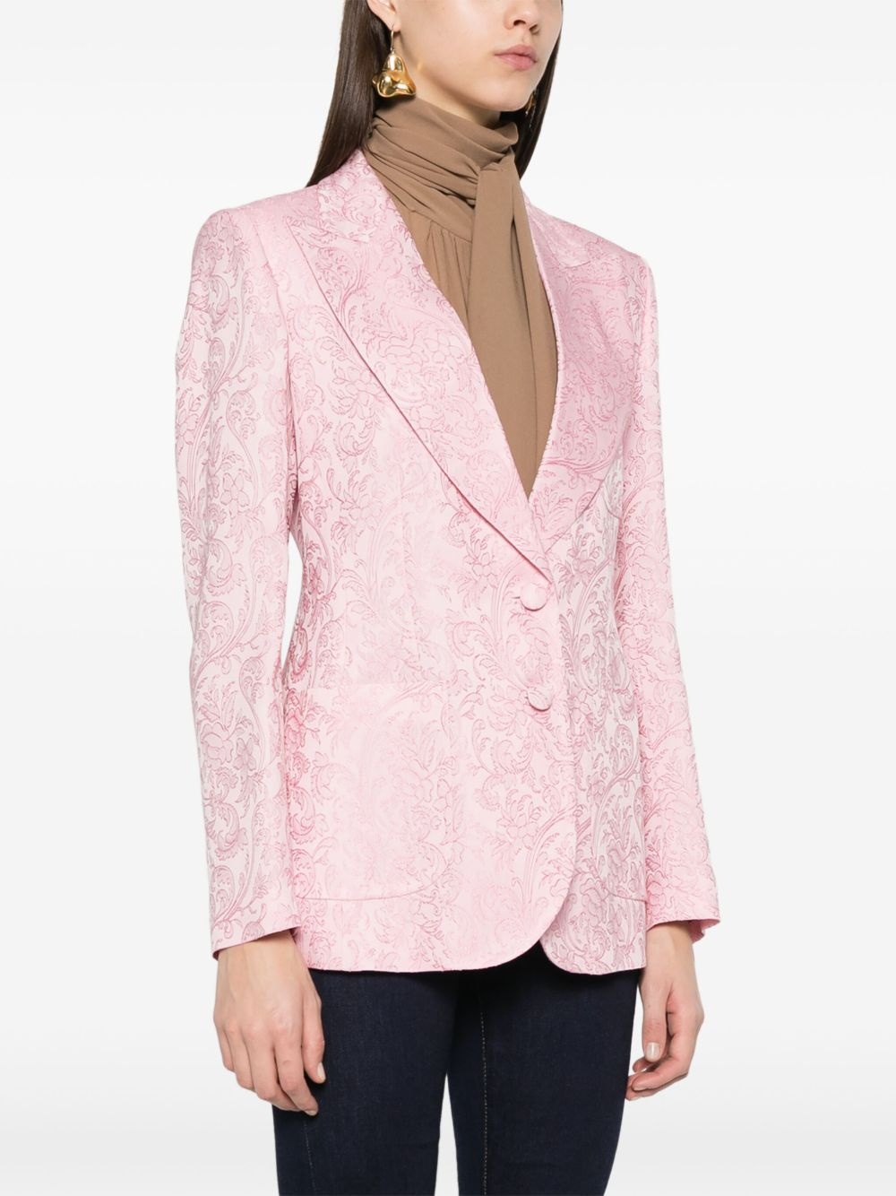 jacquard blazer - 3