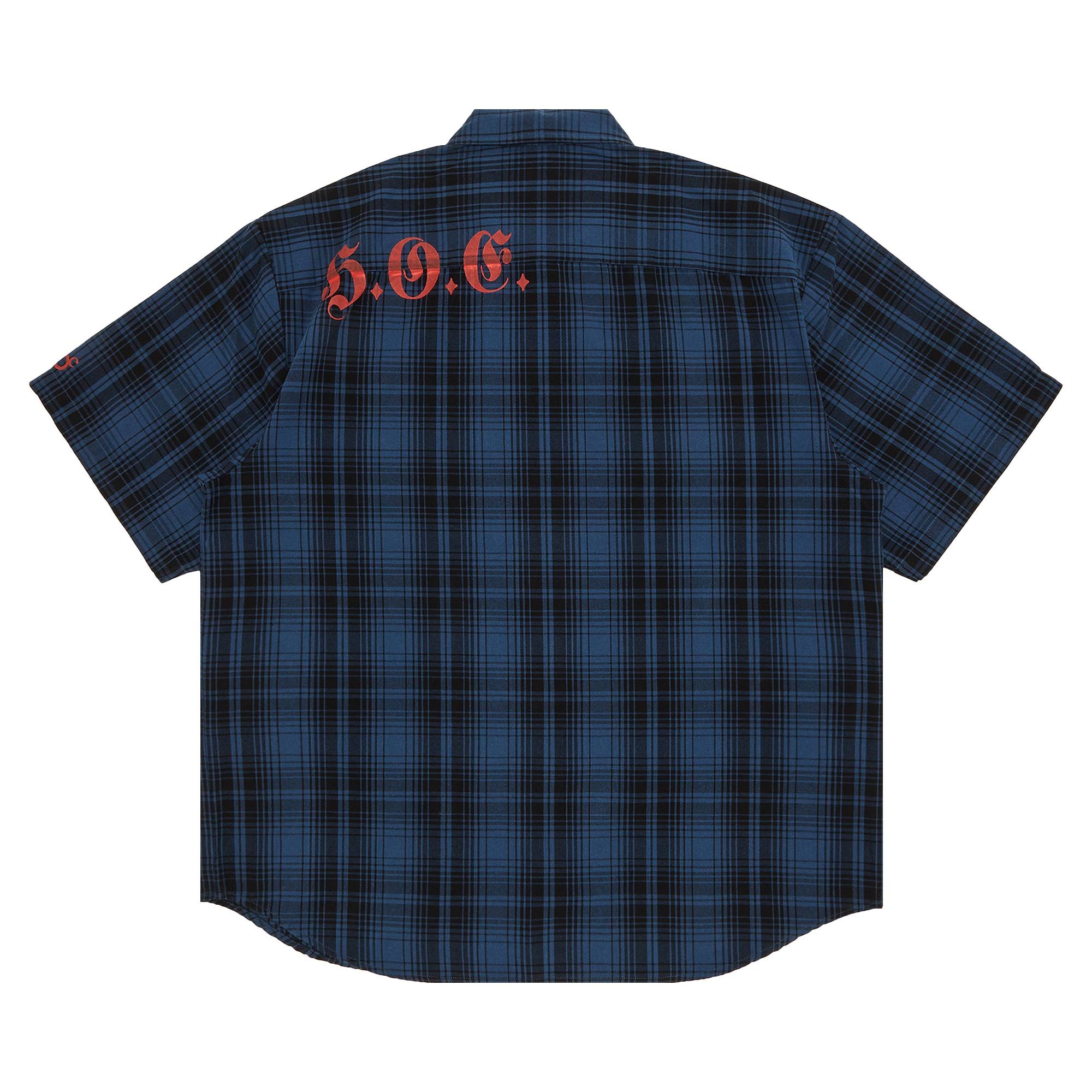 Supreme x Bernadette Corporation Short-Sleeve Work Shirt 'Navy Plaid' - 2