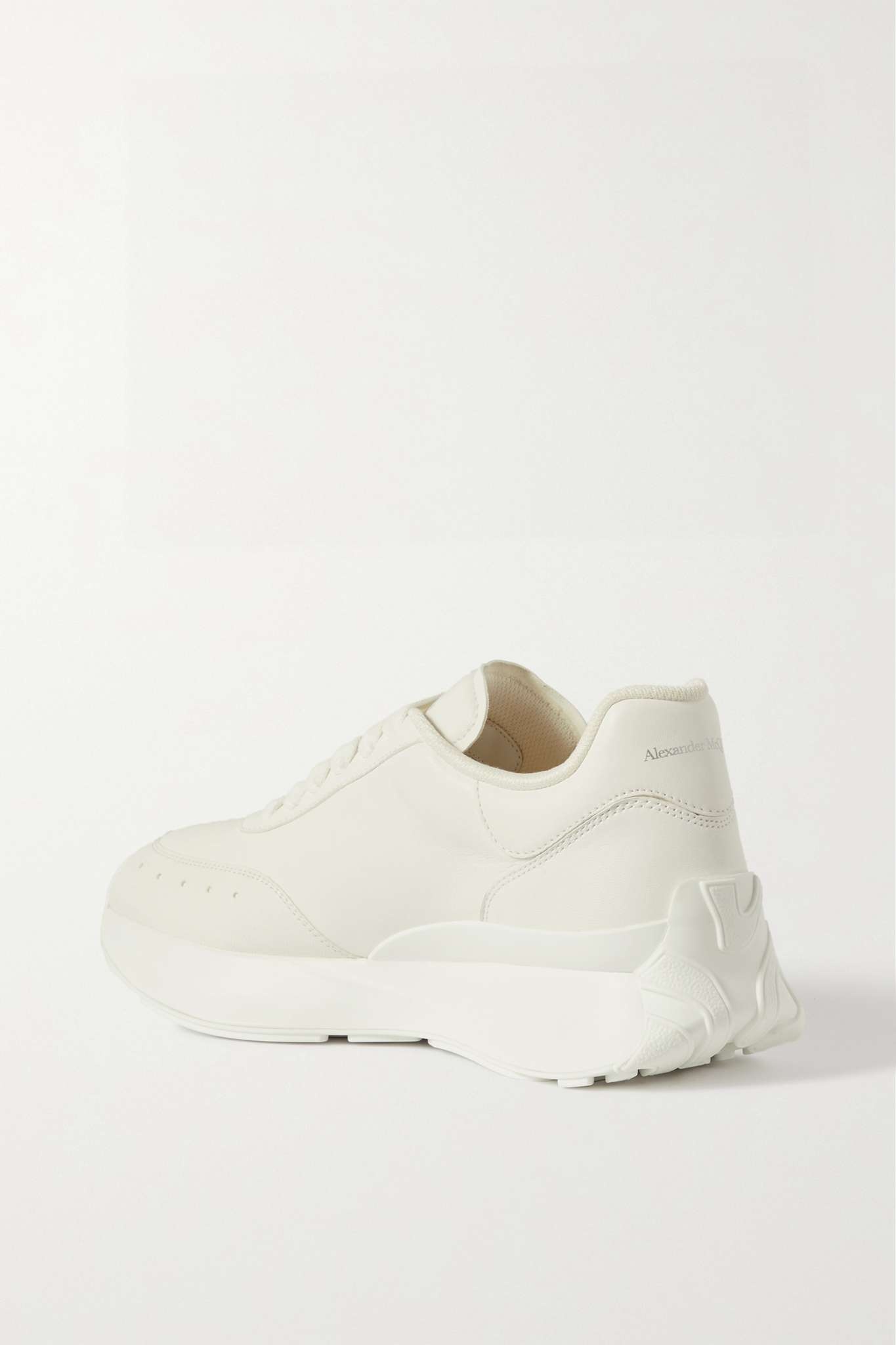 Embossed leather sneakers - 3
