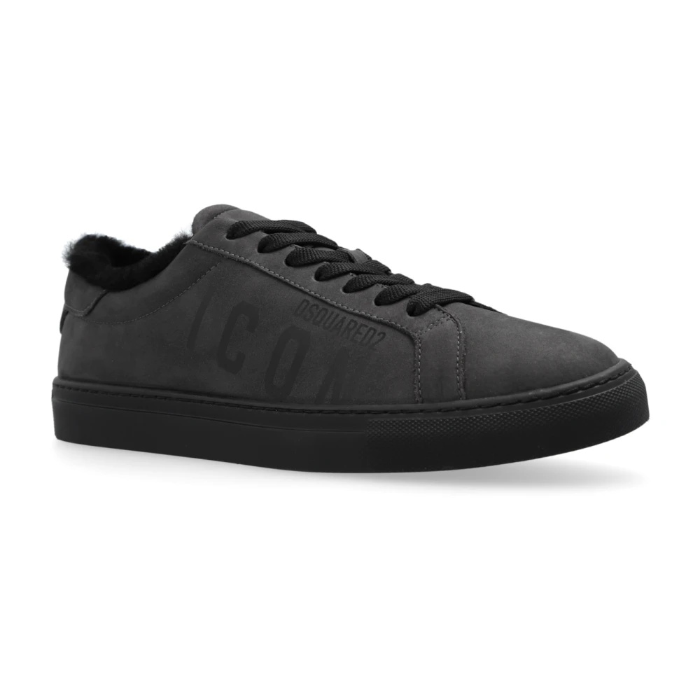スニーカー D SQUARED2 Leather sneakers 'Cassetta' black Dsquared2 Black Leather Cassetta Low Top Sneakers Size 41 | eBay