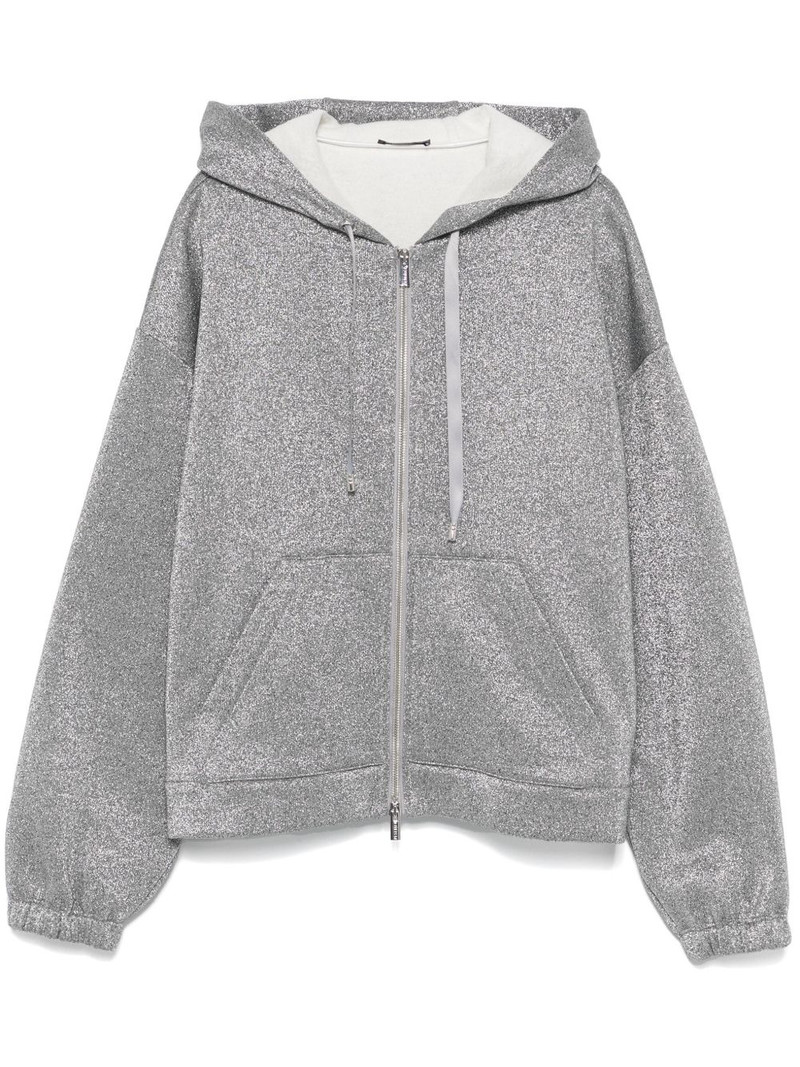 metallic-effect hoodie 1