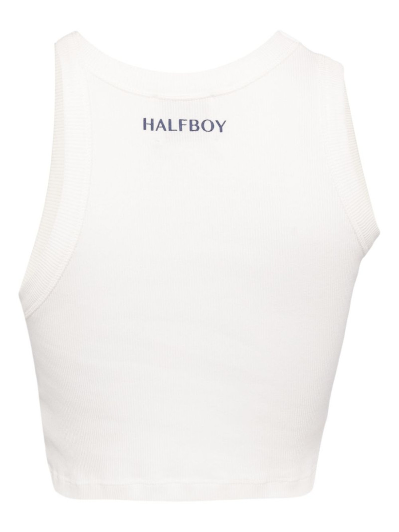 HALFBOY®️ logo-embroidered cotton top outlook