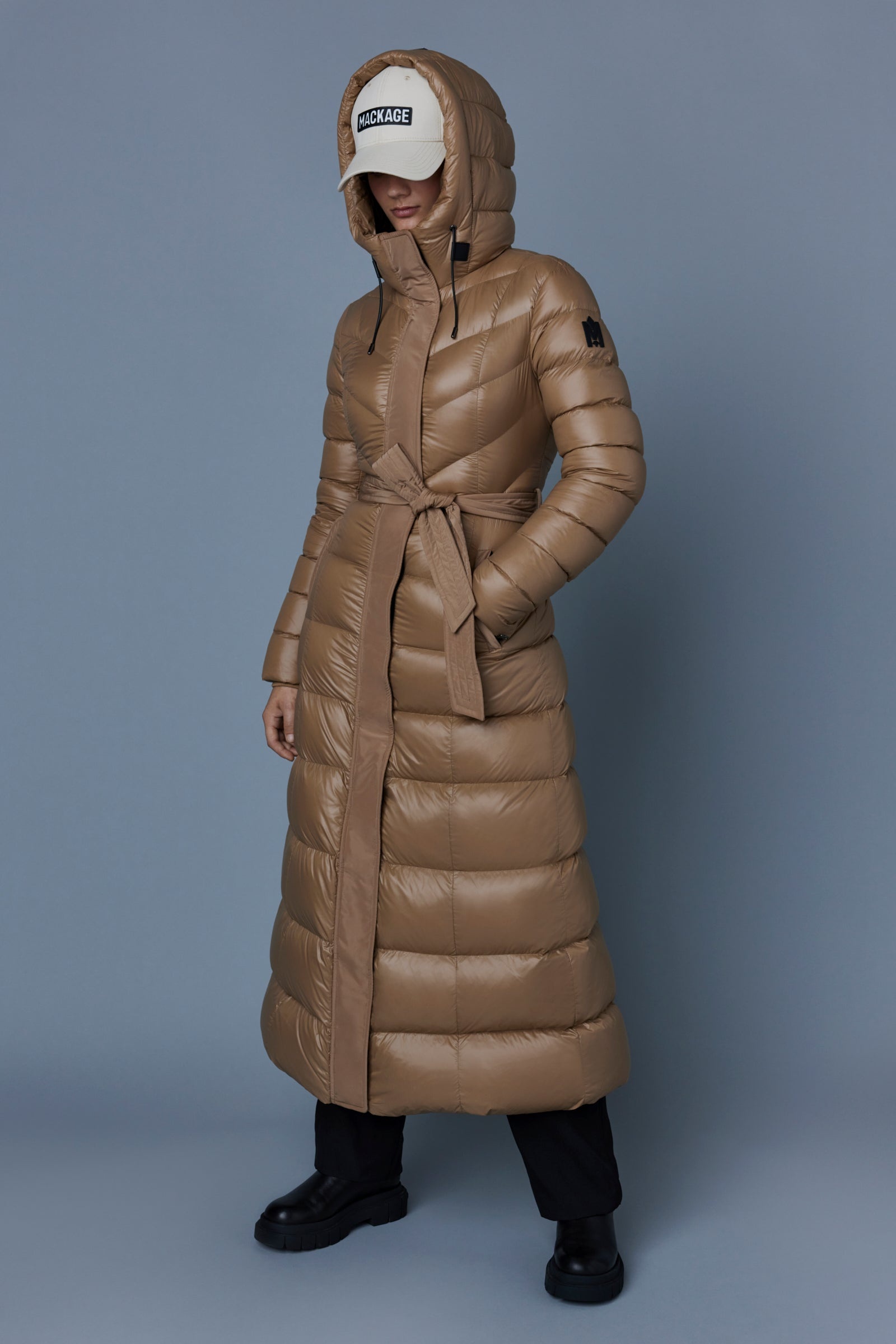 CALINA Lustrous down maxi coat - 5