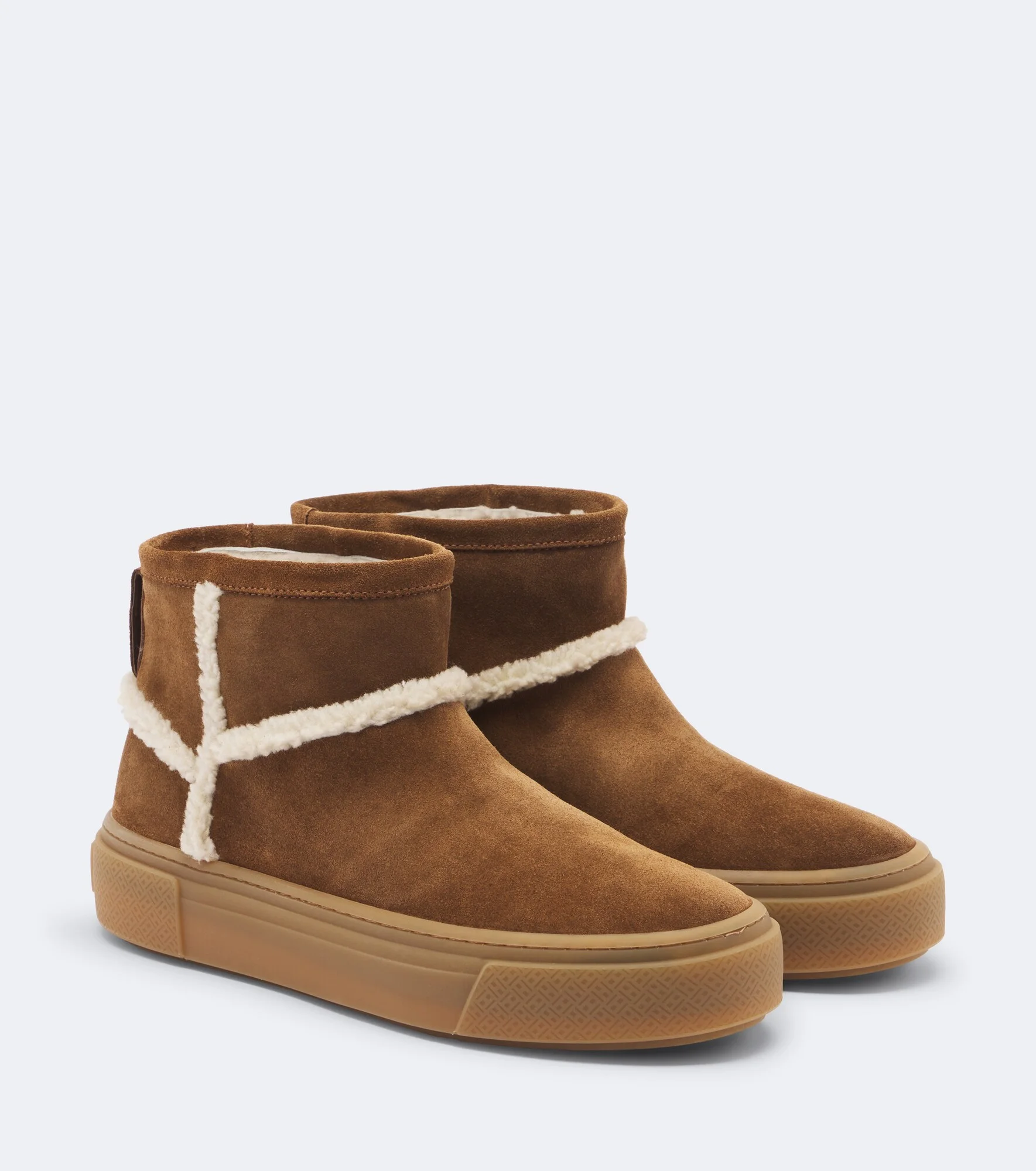 H705 shearling-trimmed suede ankle boots - 1