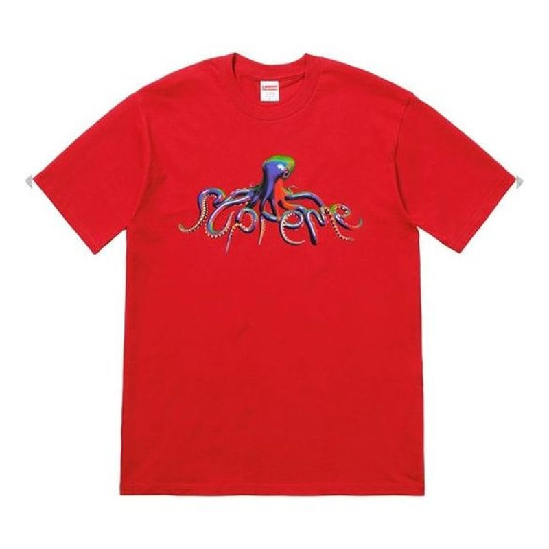 Supreme SS18 Tentacles Tee Red Printing Short Sleeve Unisex SUP-SS18-489 - 1