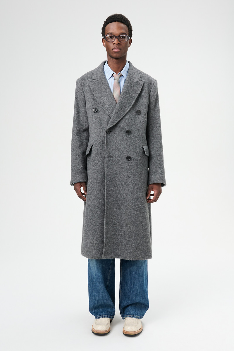 Our Legacy Whale Coat Island Grey Hairy Mohair outlook