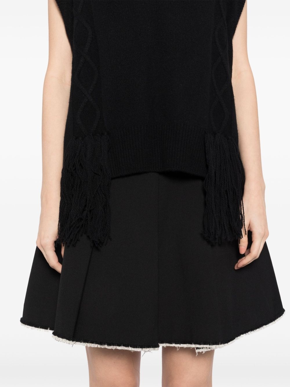 fringe detailing vest - 5
