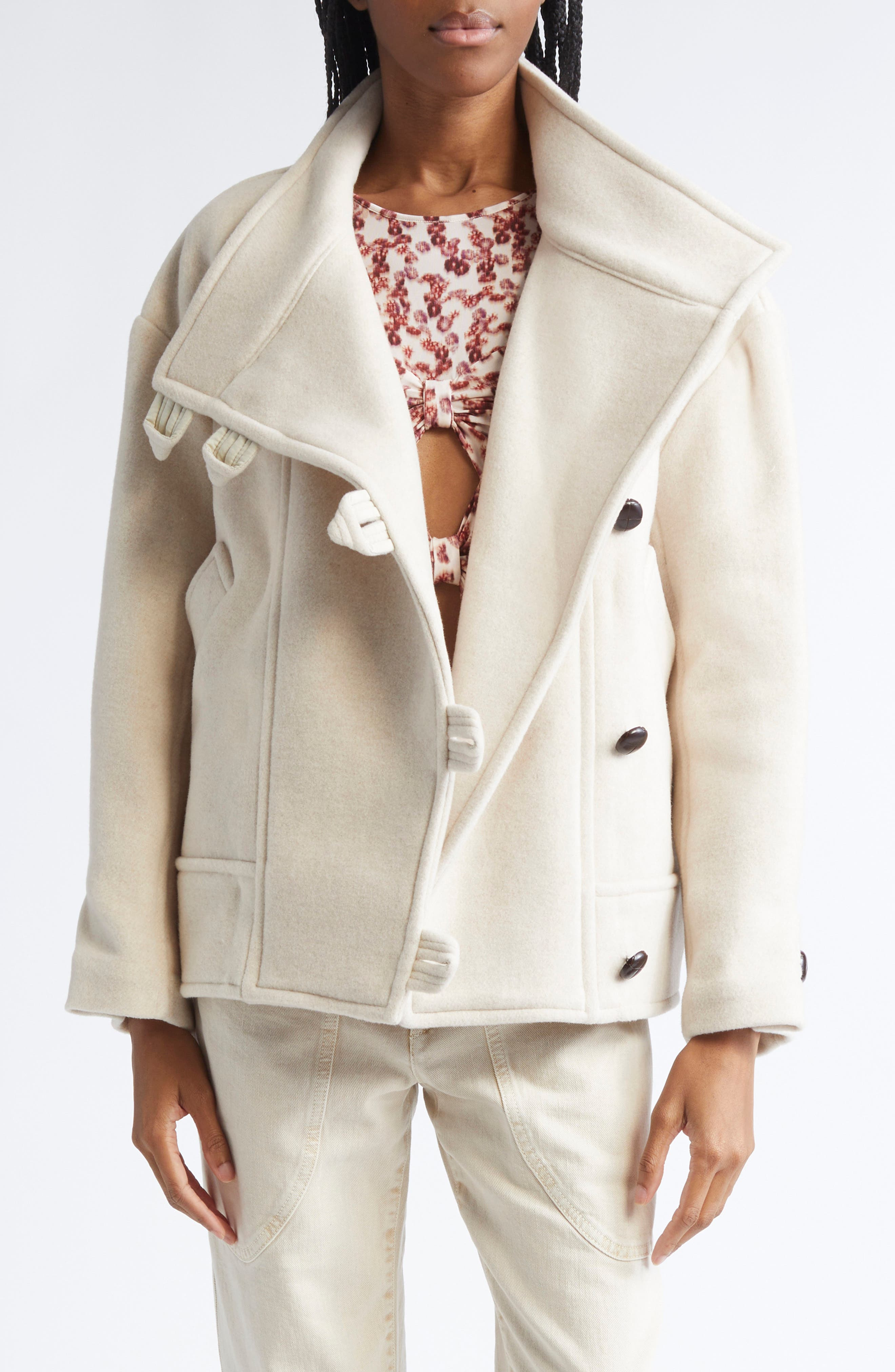Isabel Marant Hanis Wool Blend Jacket in Ecru at Nordstrom - 1