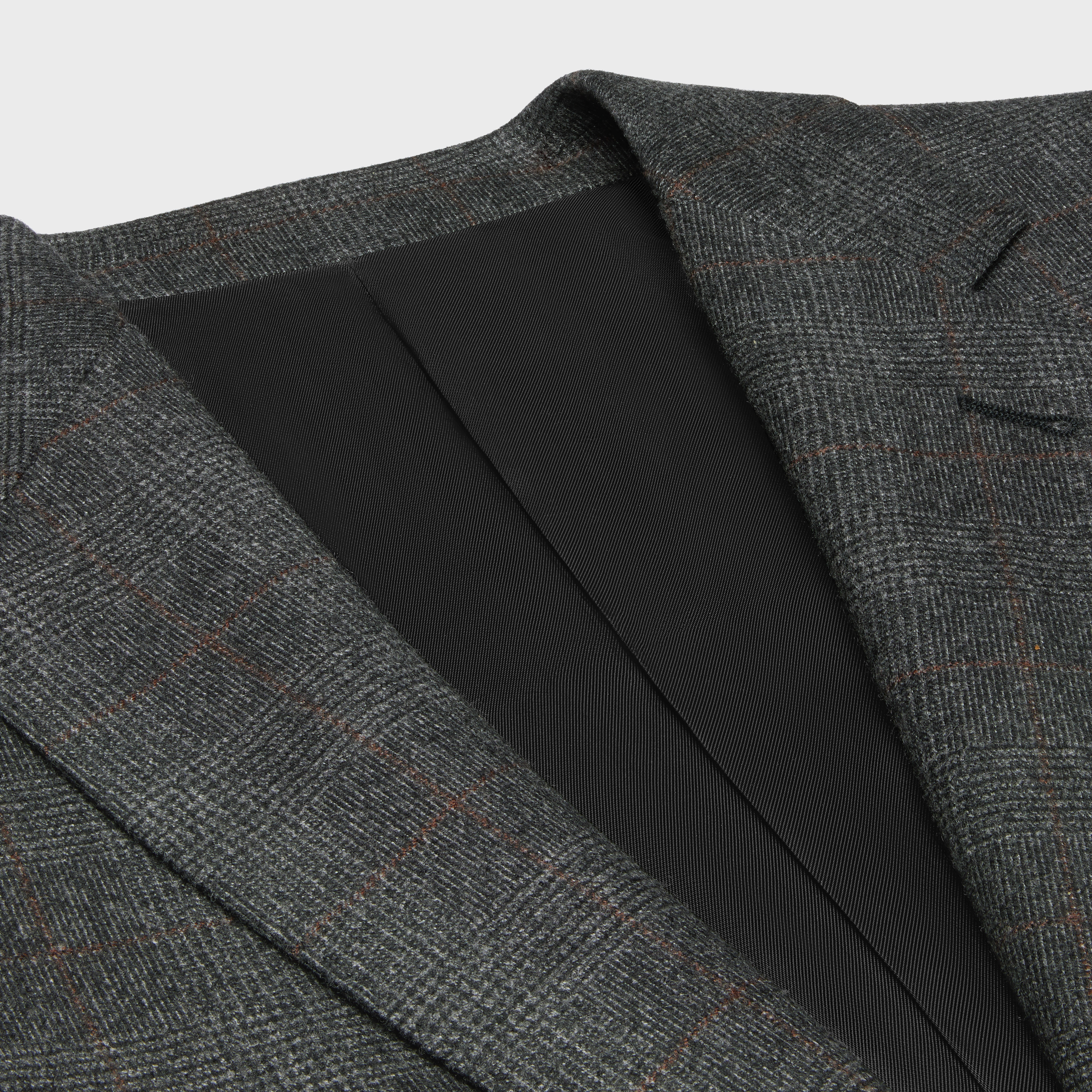 long jacket in prince of wales check flannel - 3
