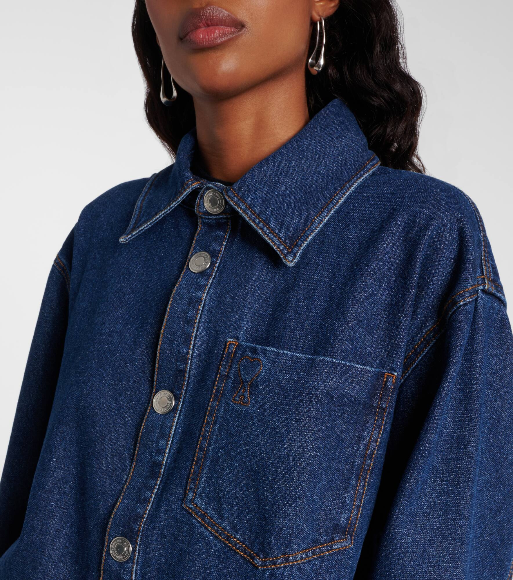 Ami de Cœur oversized denim shirt - 4