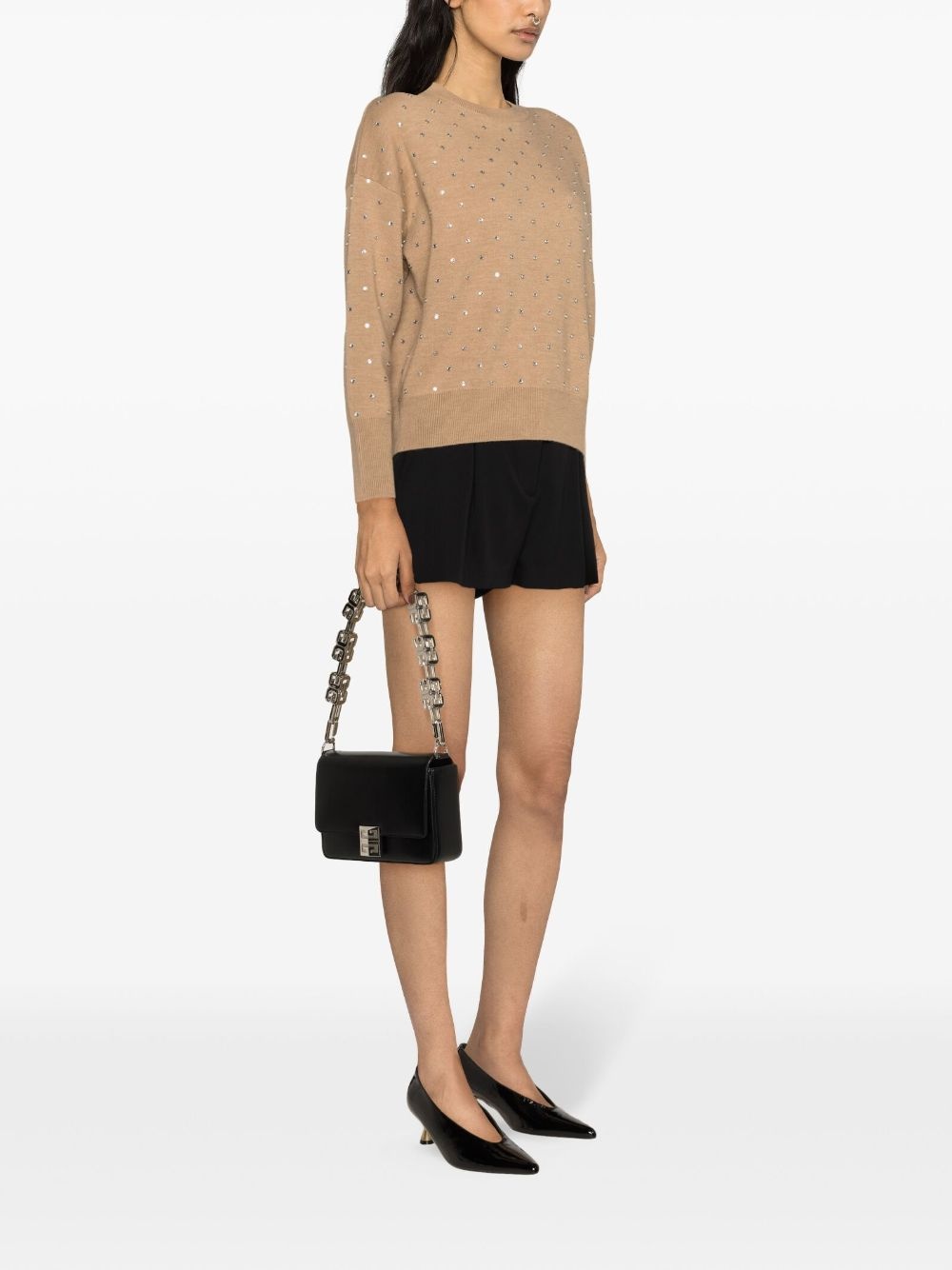 crystal-embellished wool jumper - 3