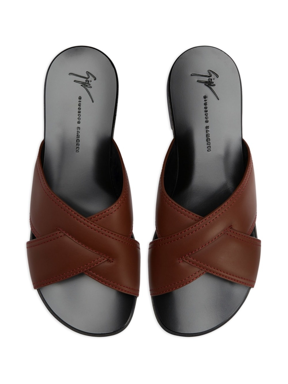 Flavio crossed-leather sandals - 4