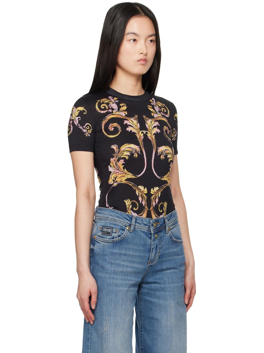 Black Outline Barocco T-shirt - 2